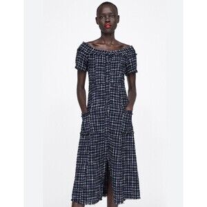 Zara Blue and Black Maxi Dress